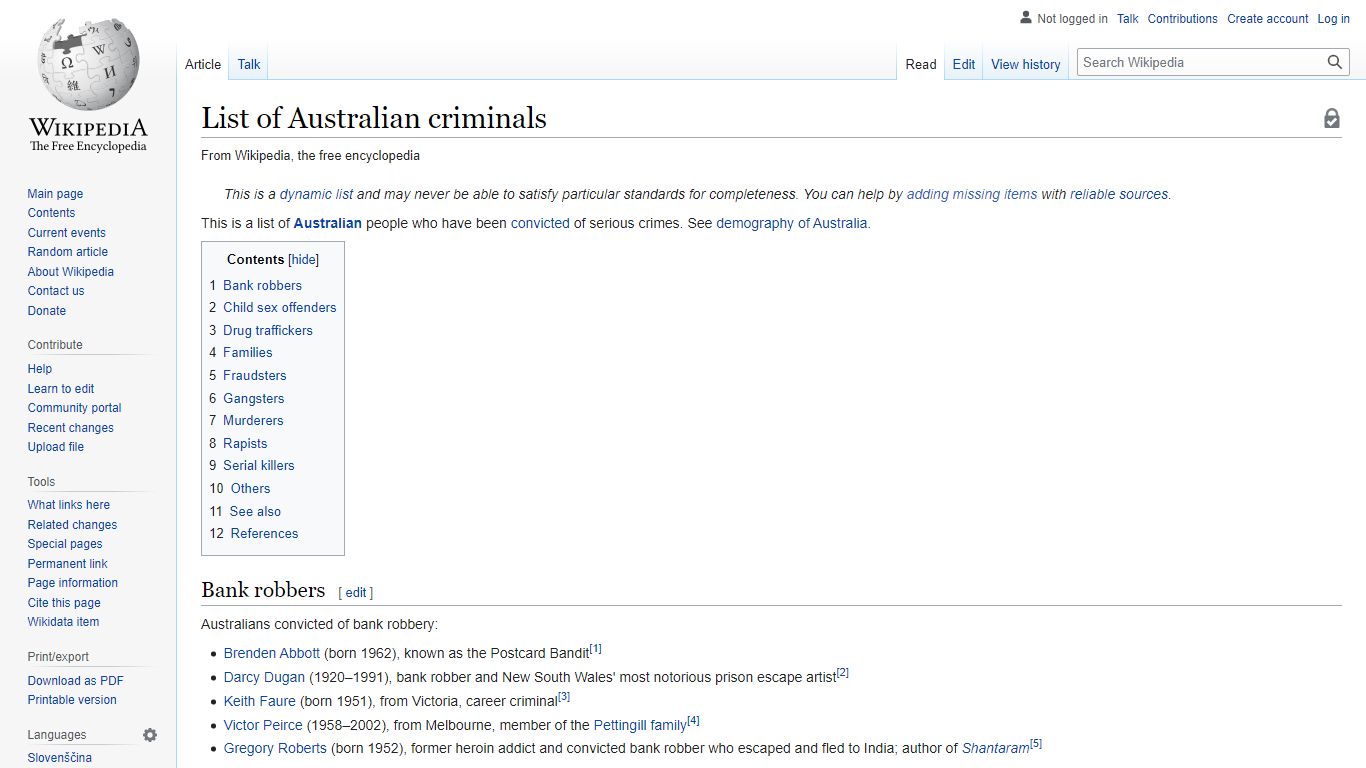 List of Australian criminals - Wikipedia