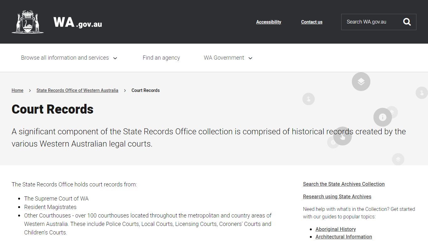 Court Records - Western Australia